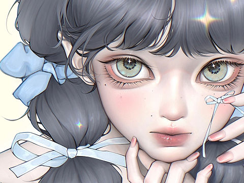 少女头像插画