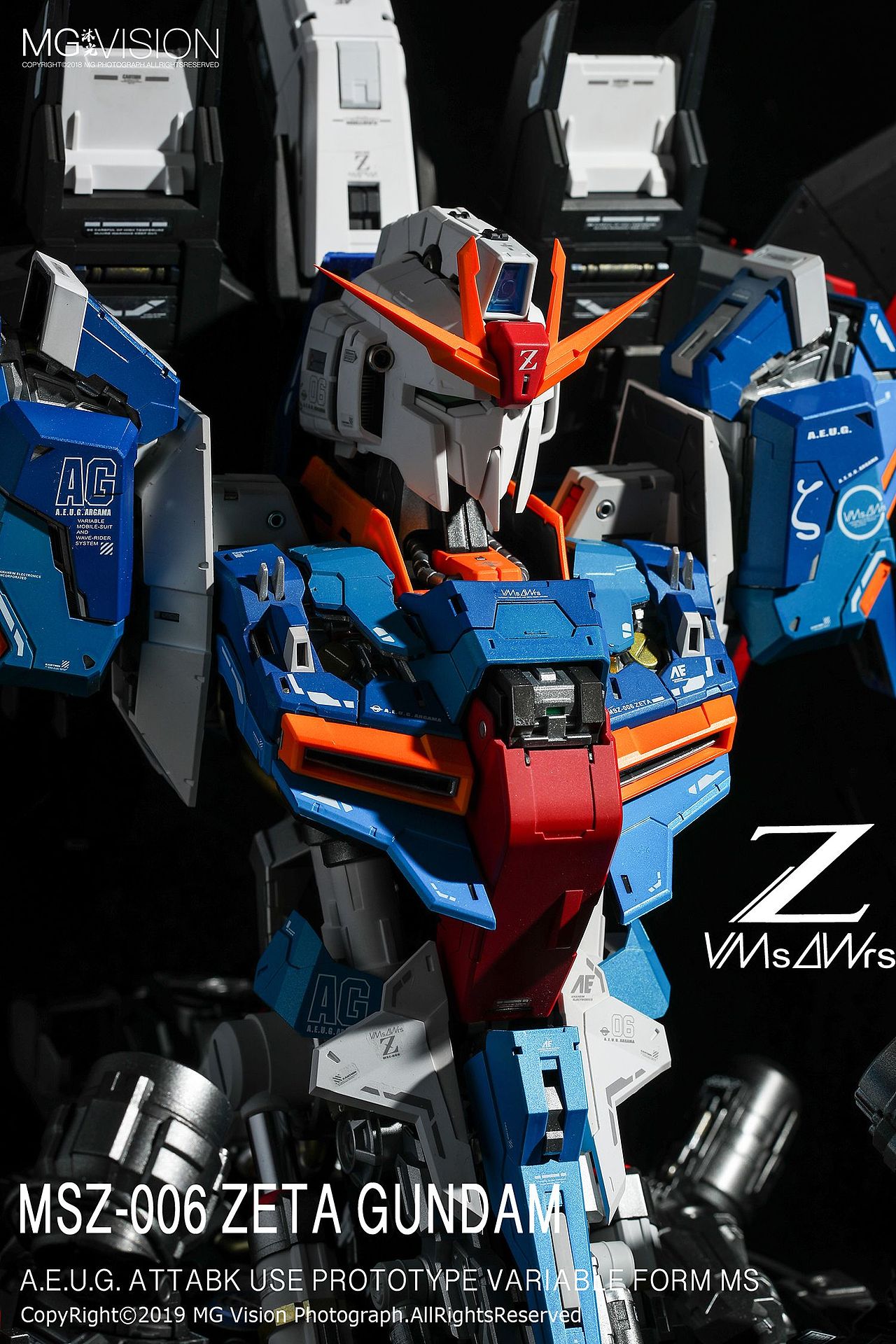 z高达胸像模型涂装