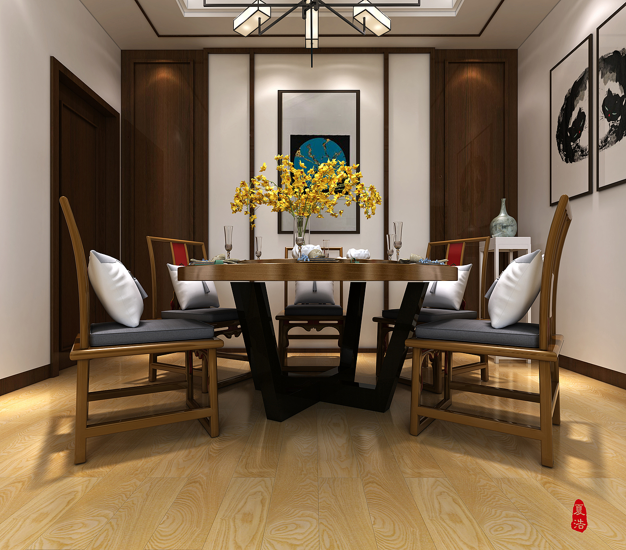 地板场景渲染效果图（图ZMTI0OTc1OTY4） - 展陈设计 - 站酷设计师皮皮夏原创素材 - 站酷ZCOOL