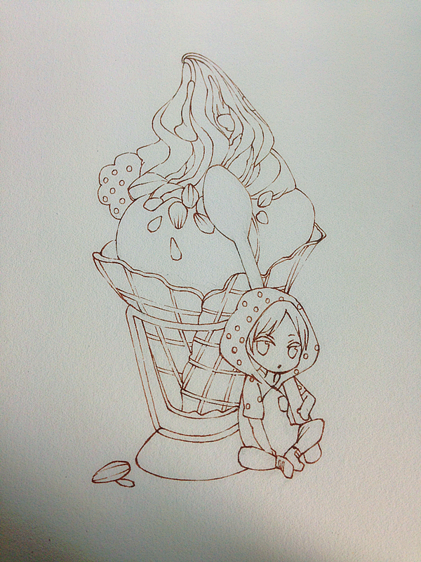 雪糕人|纯艺术|绘画|唯莹_原创作品-站酷zcool