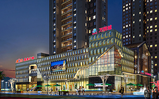 打造步行街设计效果图让你爱上休闲步行|天霸设计分享