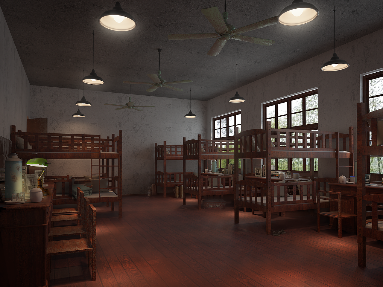 民国风室内展览空间