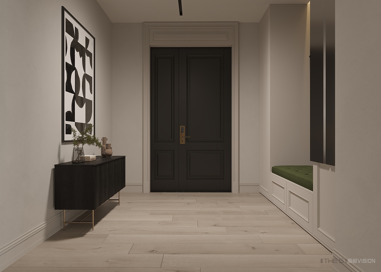 法式现代主义 铁蛋和翠花得新居 一层（图ZMjgxOTIzMTEy） - 家装设计 - 站酷设计师霸都THES原创素材 - 站酷ZCOOL