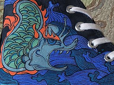 山西古建游记之「垂花遙.少年遊」手绘鞋履设计