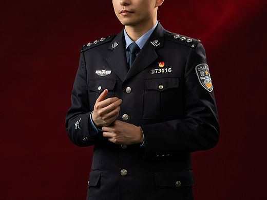 英武帅气的民警形象照
