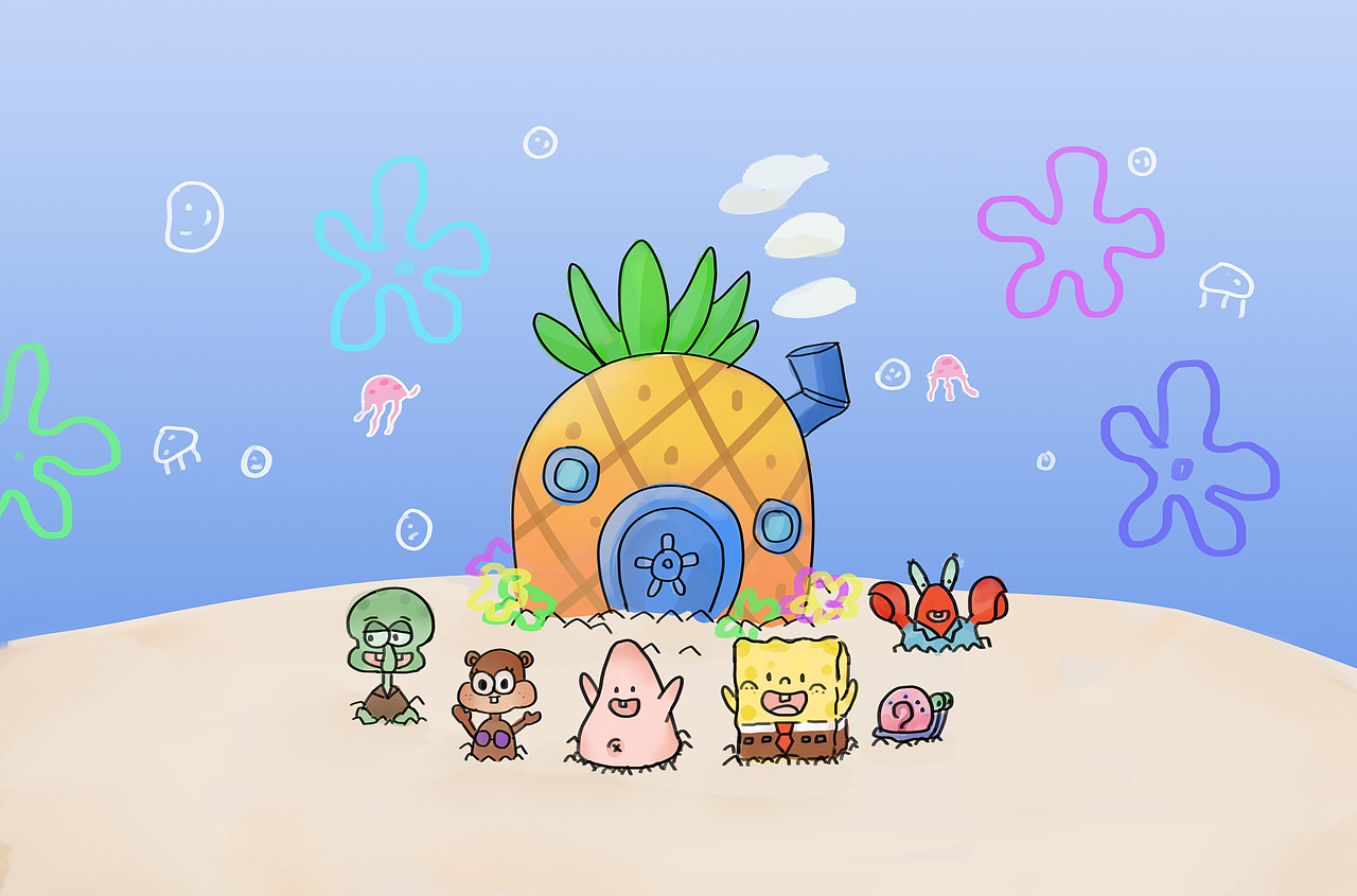 q版海绵宝宝与派大星