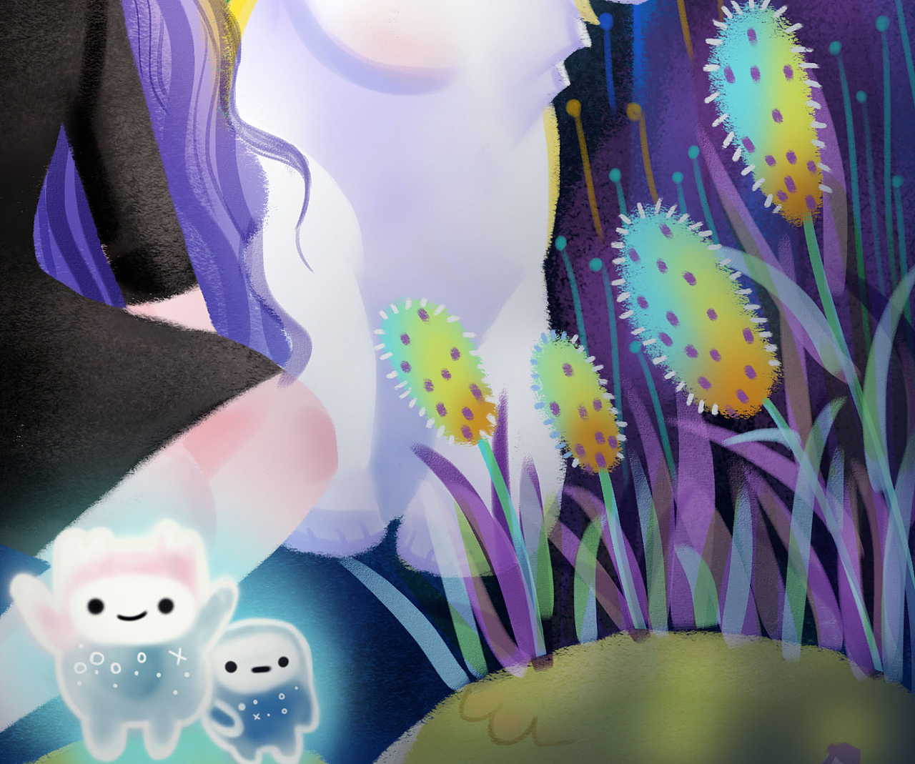 《夏夜女神》（图ZMjc2MDY0ODg4） - 儿童插画 - 站酷设计师鱼鱼慢慢慢原创素材 - 站酷ZCOOL