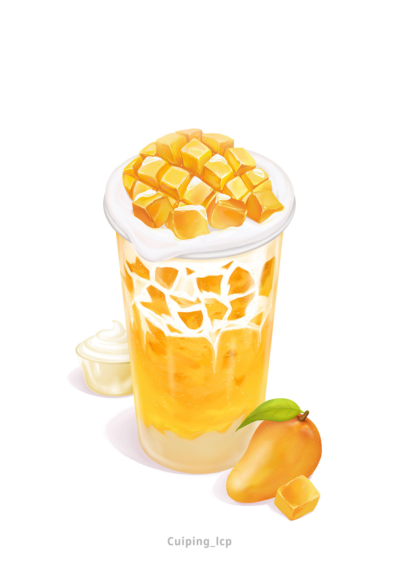 【品牌插画】饮品插画系列四（图ZMjY2MzQ5OTk2） - 商业插画 - 站酷设计师Cuiping_lcp原创素材 - 站酷ZCOOL