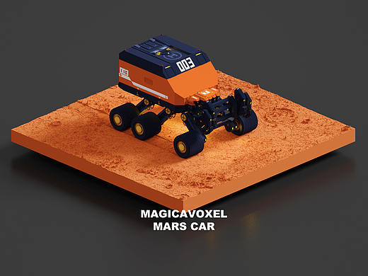 Magicavoxel体素日常之“火星车” 