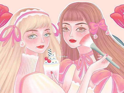 乐划锁屏插画大赏 | girls support girls