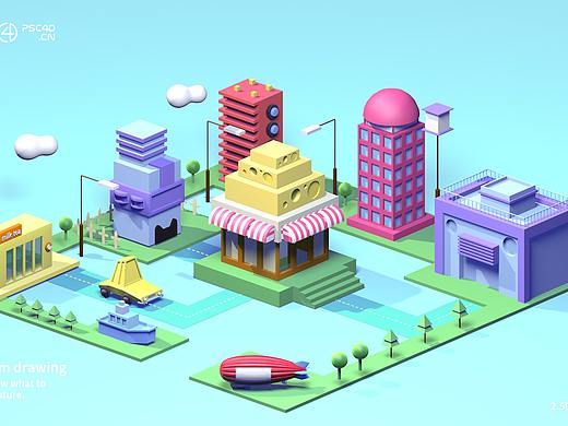 三维小场景（个人主页-ZMzA2MDcwMjA=） - 场景 - 站酷设计师玖创a梦原创素材 - 站酷ZCOOL