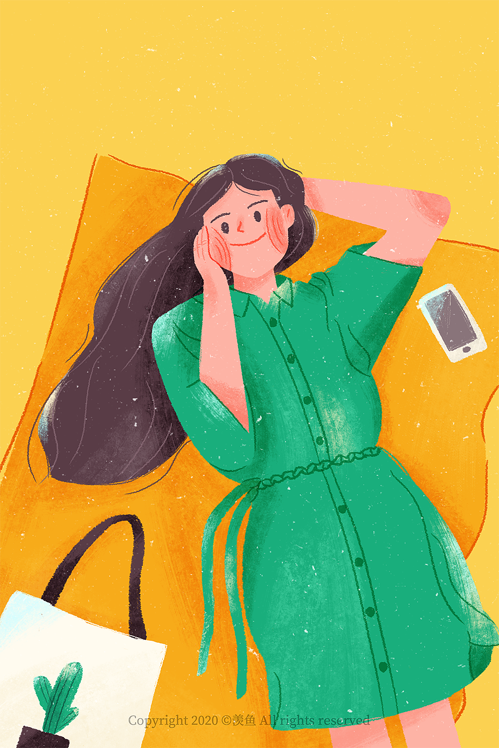 插画练习(致爱笑的你)