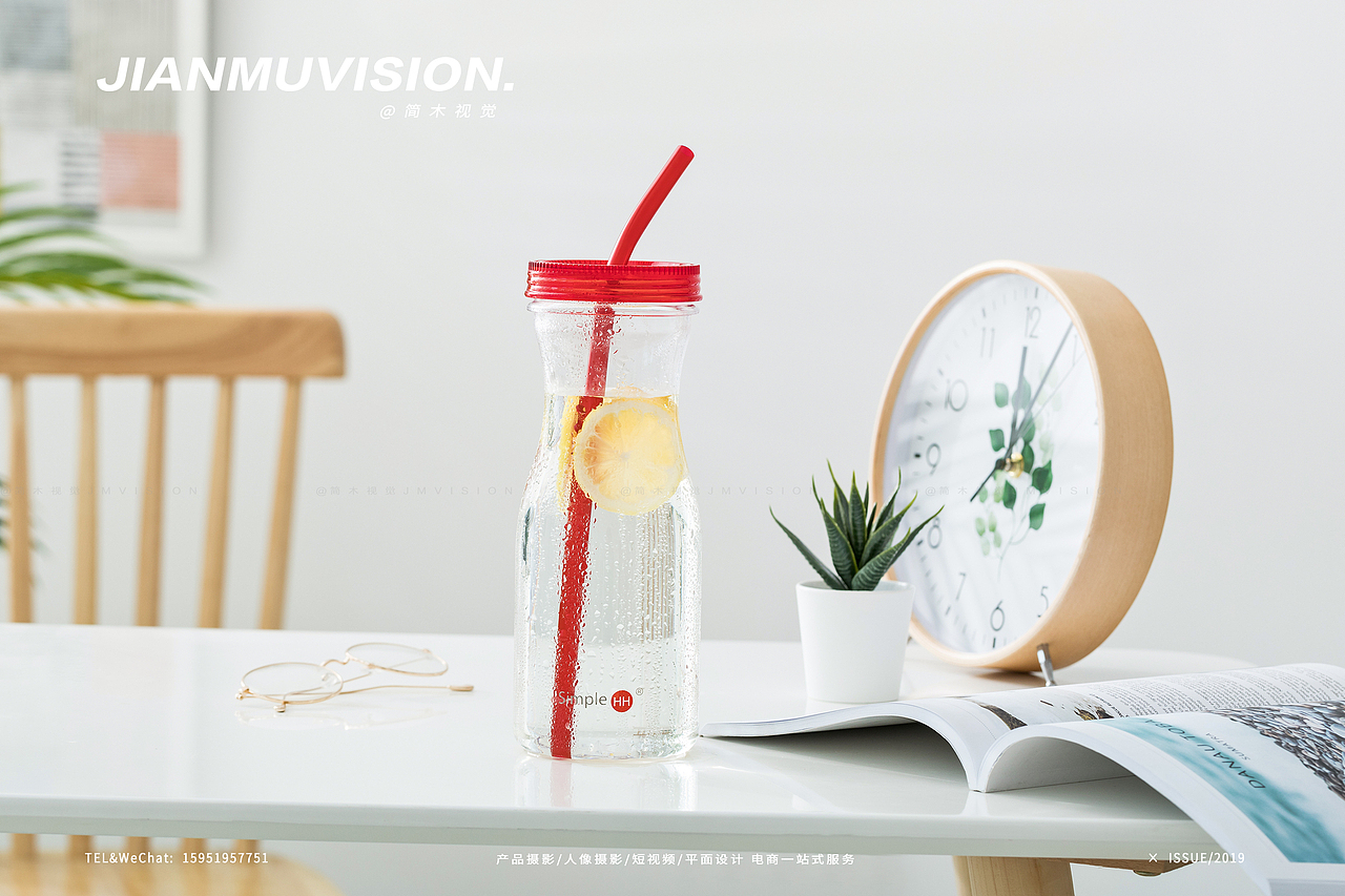 透明水杯摄影 | 简木视觉 × SimpleHH保温杯玻璃杯