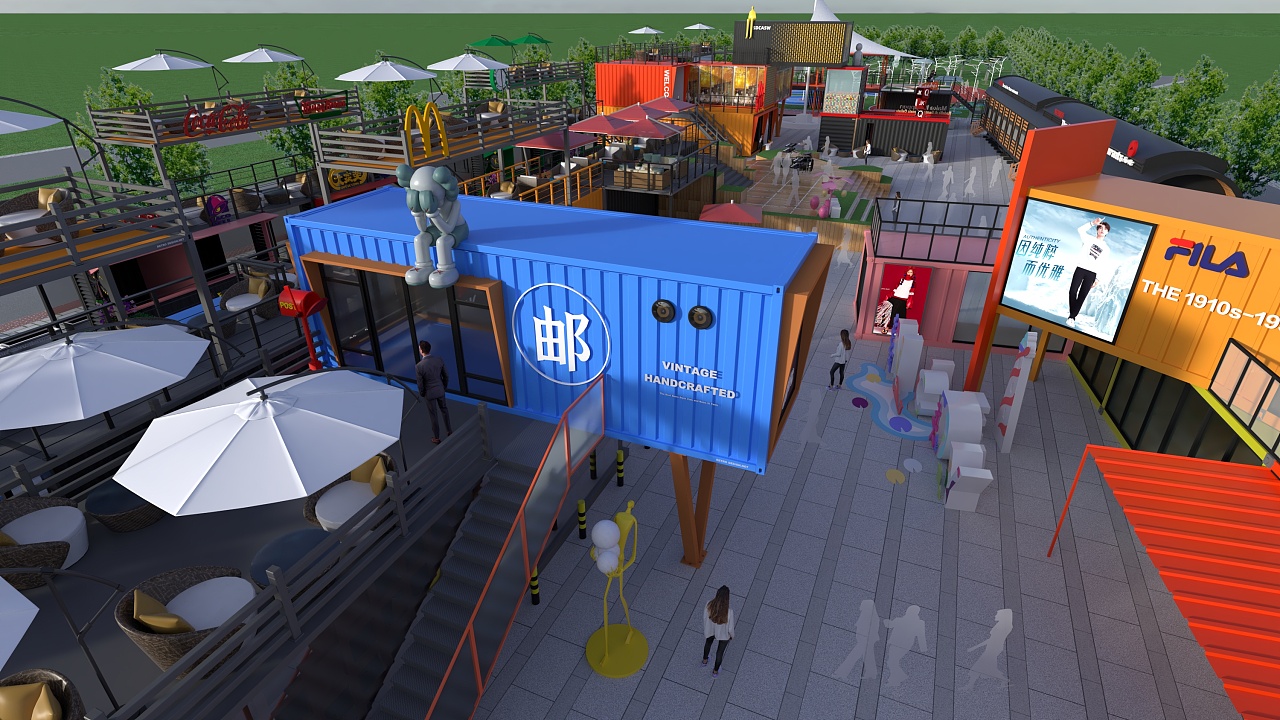 集装箱艺术街区|空间|商业空间设计|珊瑚虫子 - 原创作品 - 站酷