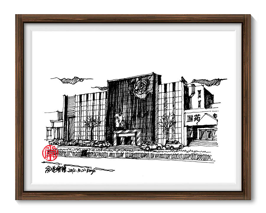 邯郸建筑手绘【九】商场丨酒店