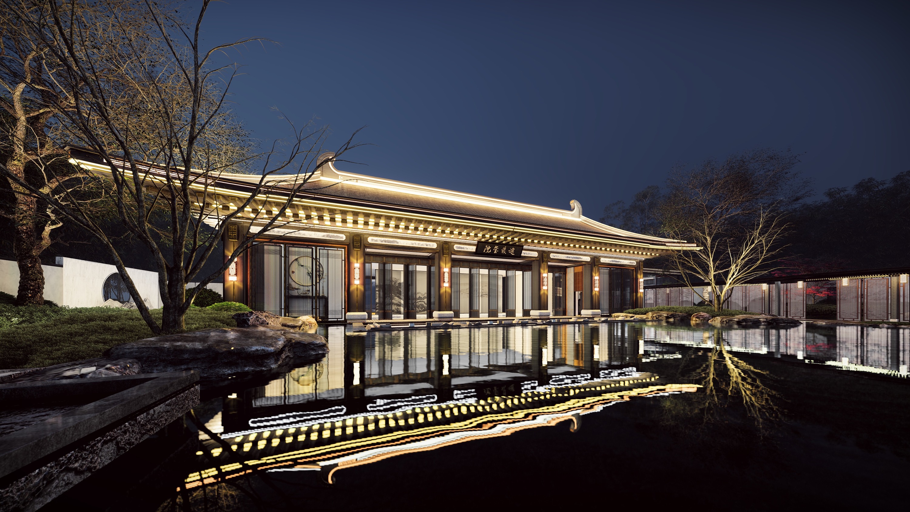 lumion景观夜景效果图