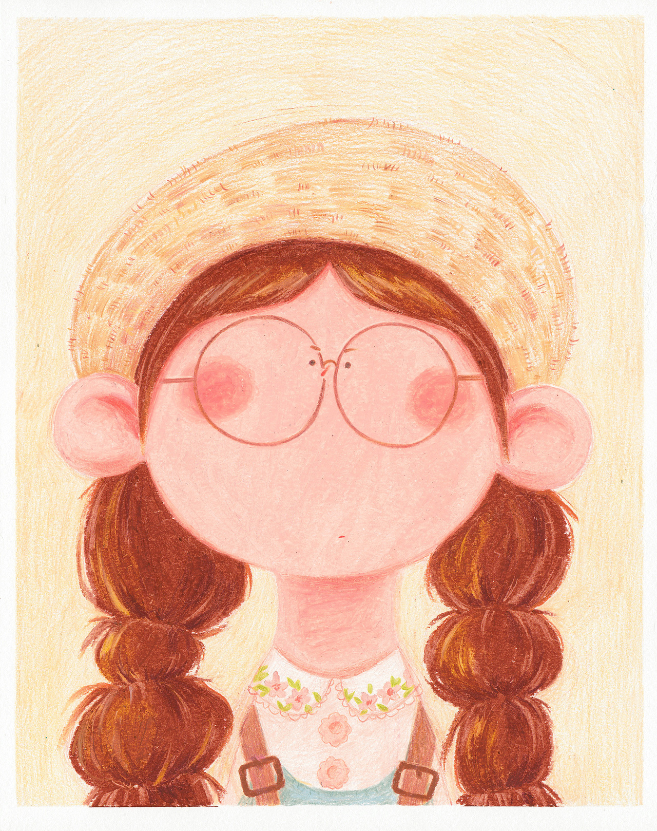 Big Face, Tiny Eyes -- Creamy Yellow（图ZMTQwODQ4MjY0） - 艺术插画 - 站酷设计师不得了的孙憨拿原创素材 - 站酷ZCOOL