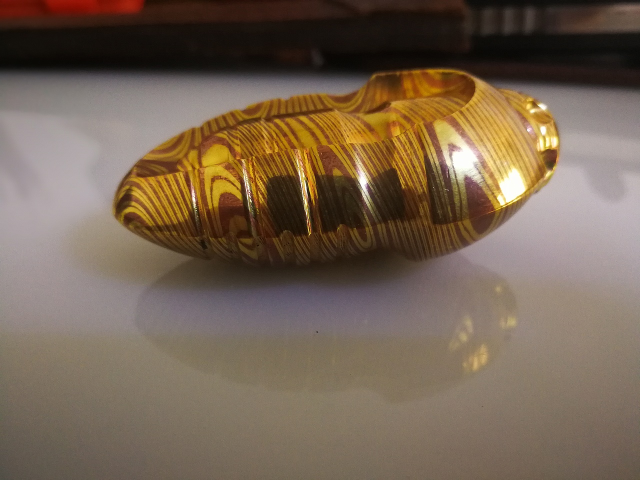 黄铜紫铜木纹金单推蛋