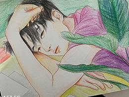 彩铅手绘男生
