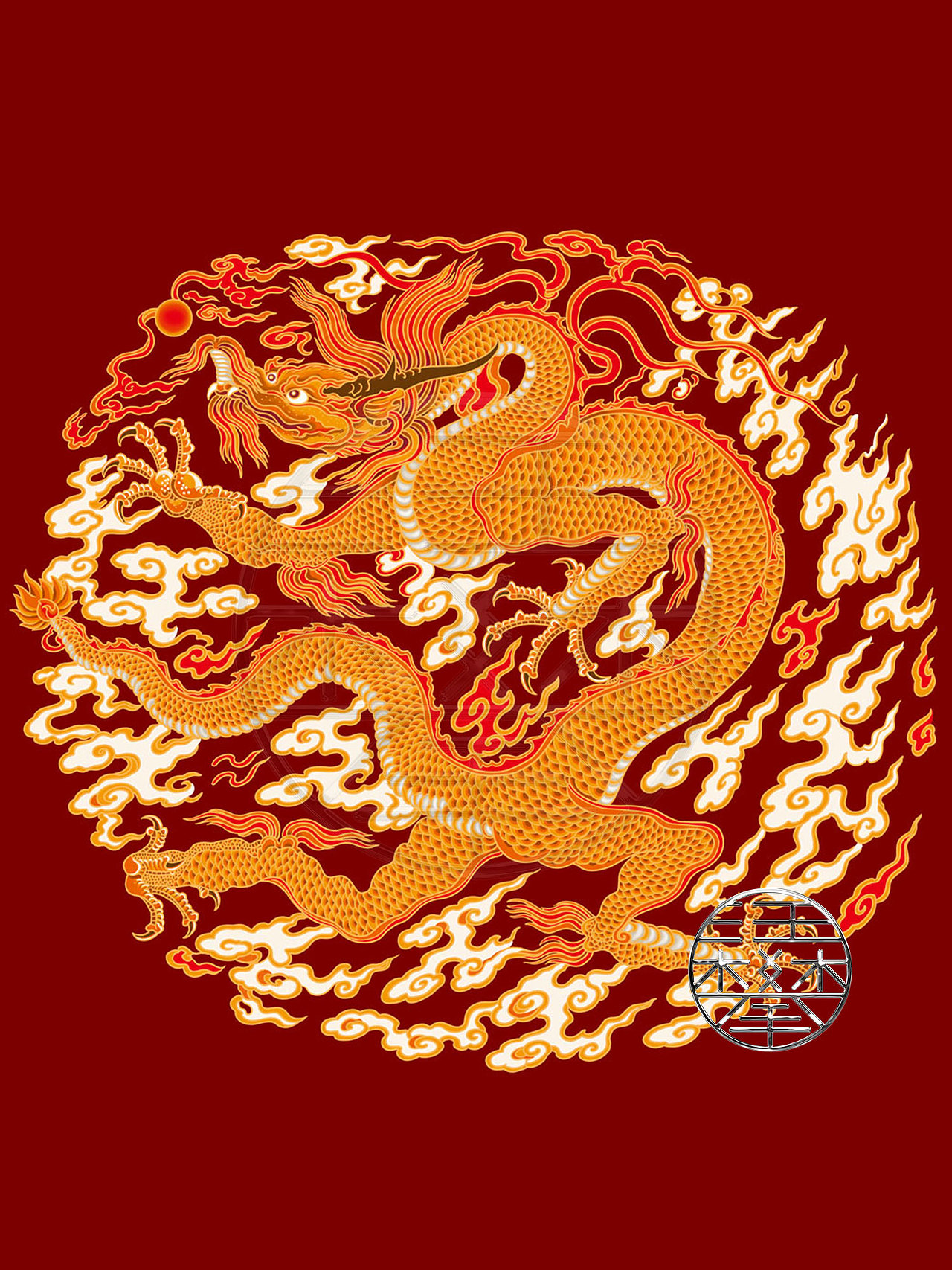 飞龙在天国潮插画设计