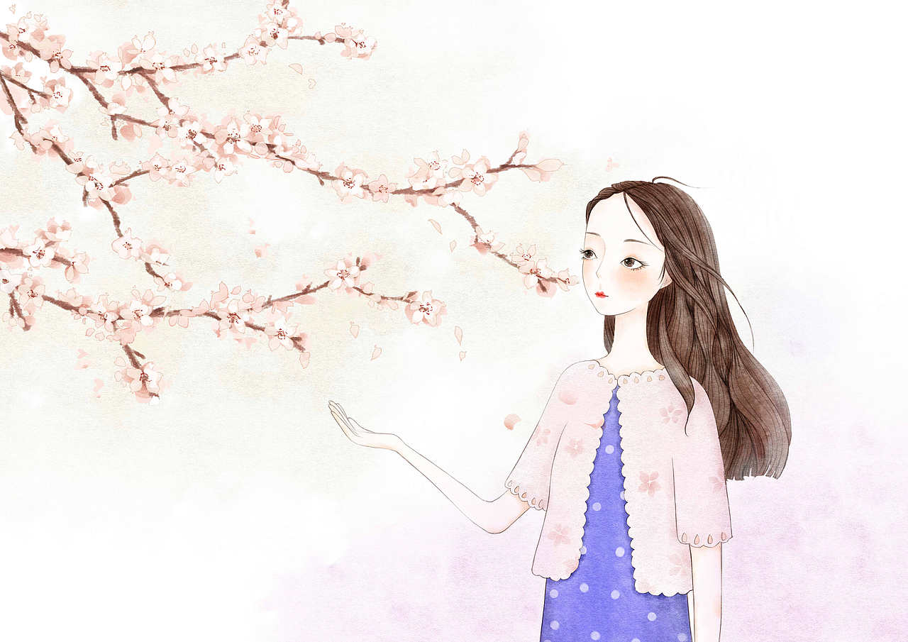 分享收藏秋水彩少女绘画过程睡梦中的女孩水彩花卉森系水彩少女创作