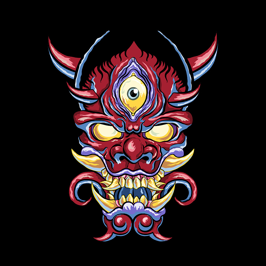 MINI车贴设计 日式传统风格