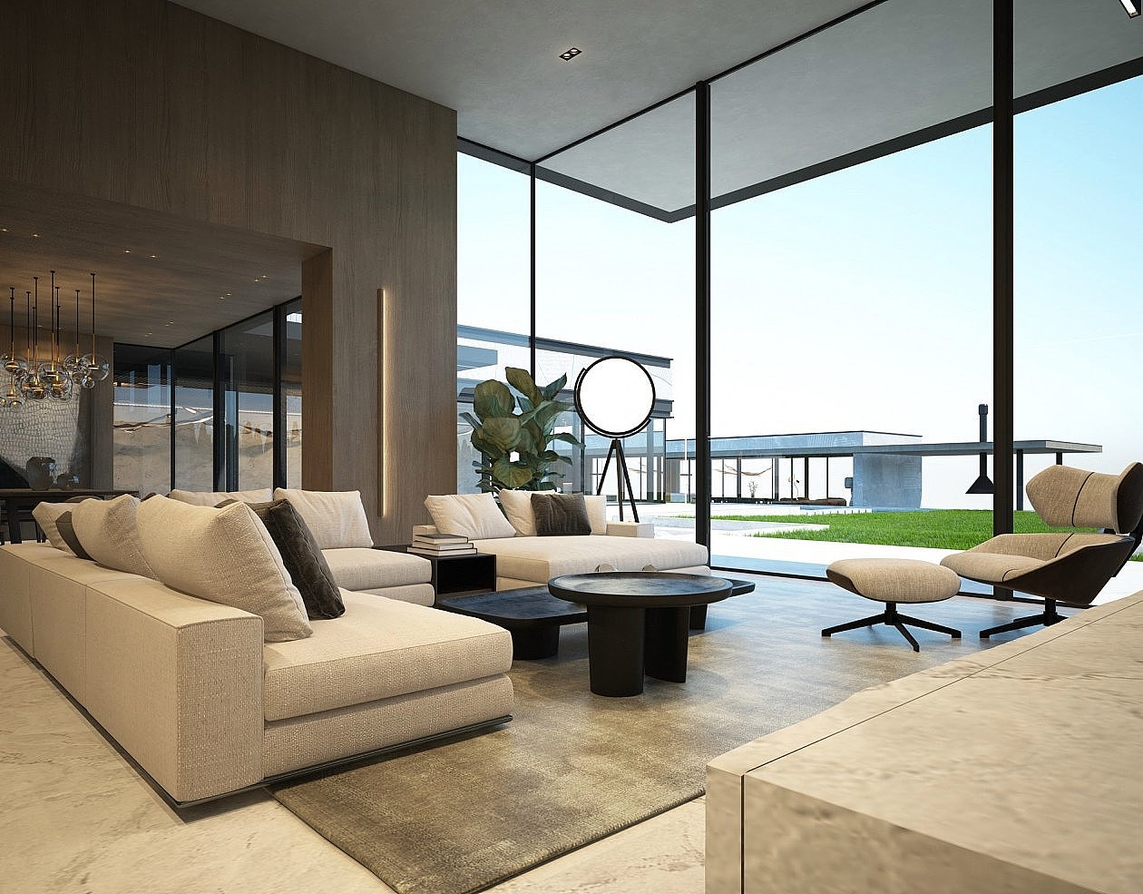 大平层公寓设计 舒适大气|空间|家装设计|z13576075 - 原创作品