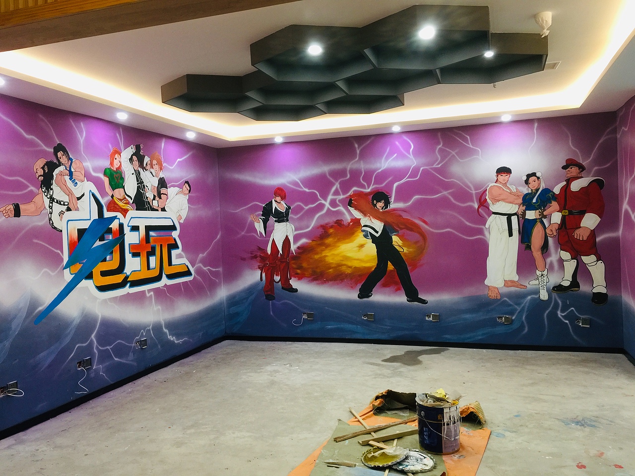 亳州墙体绘画墙画墙绘电玩案例欣赏（图ZMjAwNTI4NTg4） - 新锐潮流插画 - 站酷设计师泓志墙绘彩绘设计原创素材 - 站酷ZCOOL