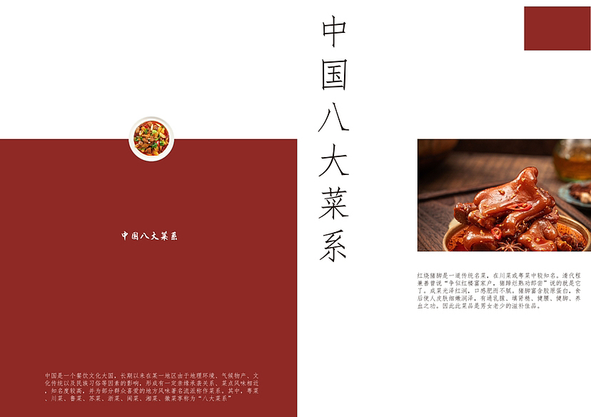 《中国八大菜系》(画册设计)