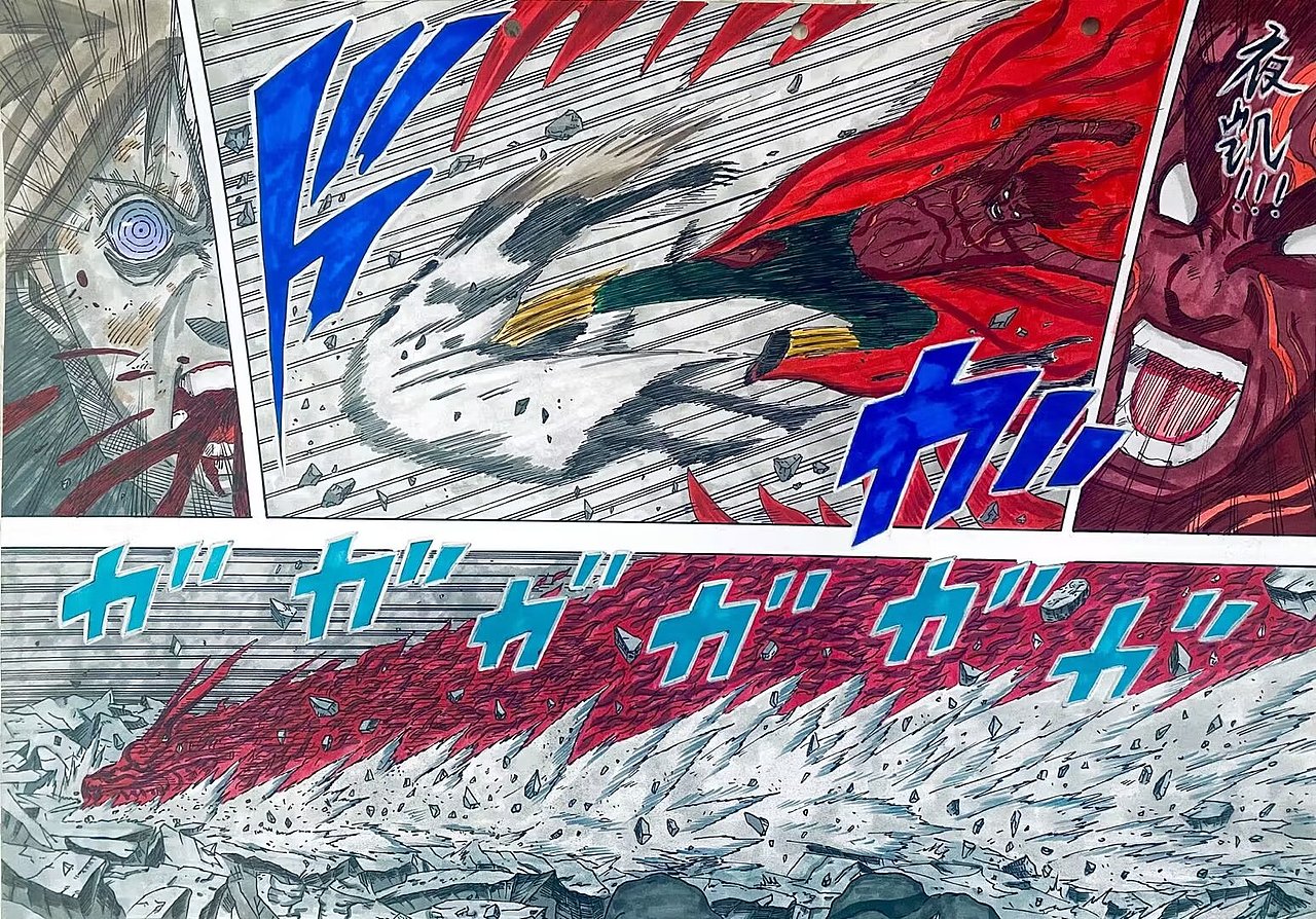可约火影分镜插画作挂画,画纸尺寸可选,纯手绘