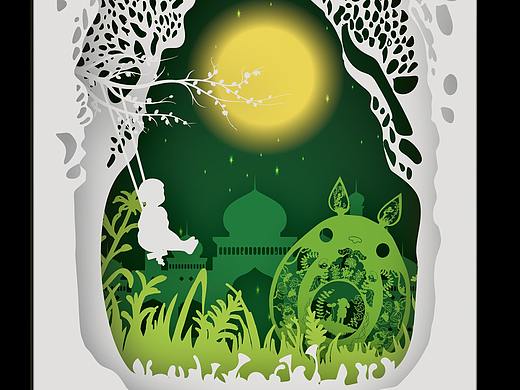 紙雕作品--快樂（個人主頁-ZMjc1MTU4MTY=） - 商業(yè)插畫 - 站酷設(shè)計師行者兔原創(chuàng)素材 - 站酷ZCOOL