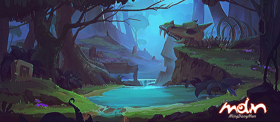 原创作品:游戏美术系列之游戏原画场景|沙漠飞