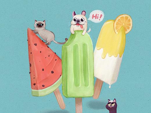 夏天的味道插画练习