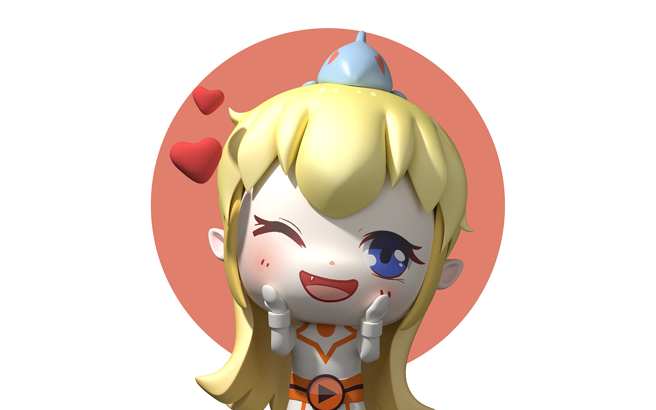 斗鱼 鲨鱼娘 三维建模 日卡版&q版手办