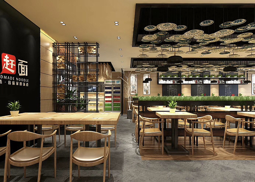 纯典设计案例《呦赶面》餐饮空间设计（图ZMzY2ODIxMTYw） - 酒店餐饮设计 - 站酷设计师纯典设计原创素材 - 站酷ZCOOL