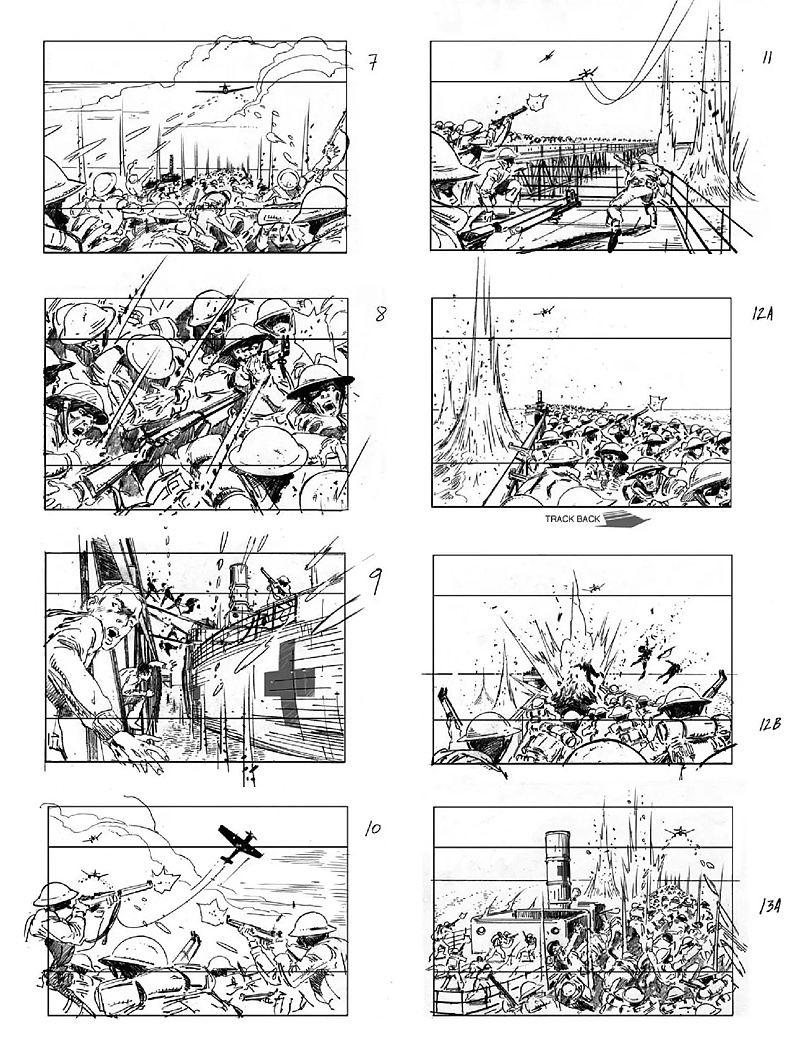 敦刻尔克电影分镜手稿分享