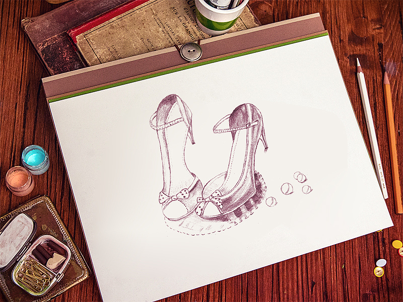 臨摹高跟鞋（圖ZNzc0ODc4MDg=） - 創(chuàng)作習(xí)作 - 站酷設(shè)計(jì)師曾環(huán)燕原創(chuàng)素材 - 站酷ZCOOL