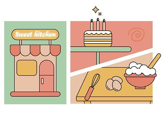 SWEET KITCHEN 品牌插画类延展
