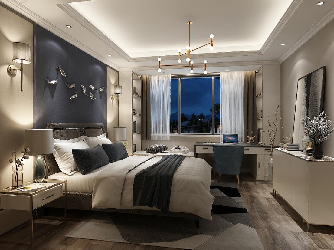 璧山金科中央公园城 240平 美式轻奢风格