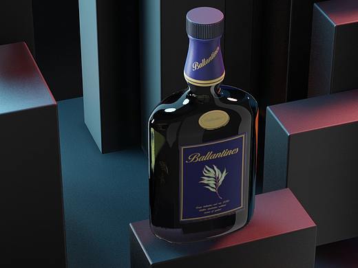 Blender 酒瓶渲染 