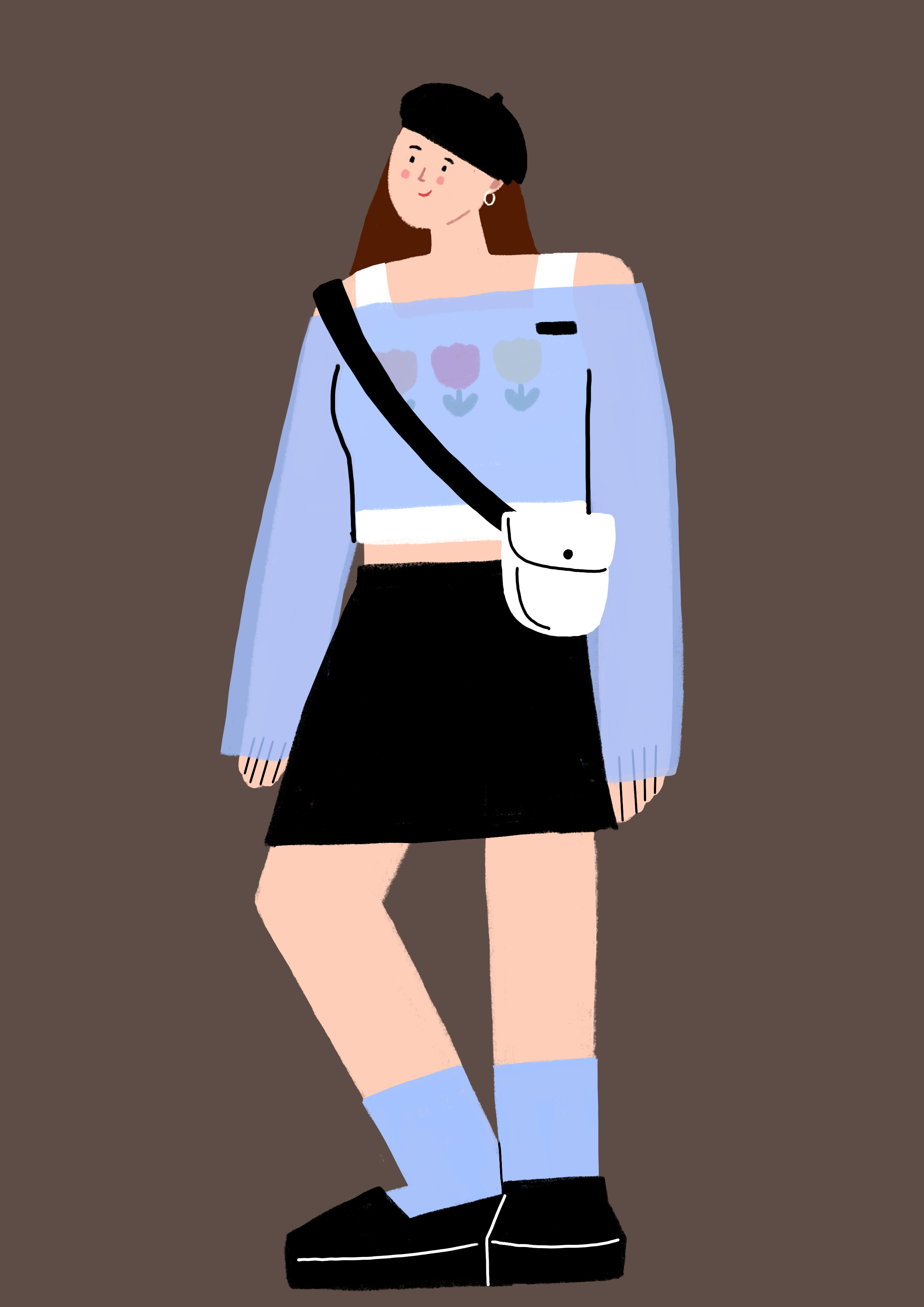 穿搭女孩|插画|创作习作|是小丸子呐 - 原创作品 - 站酷 (zcool)