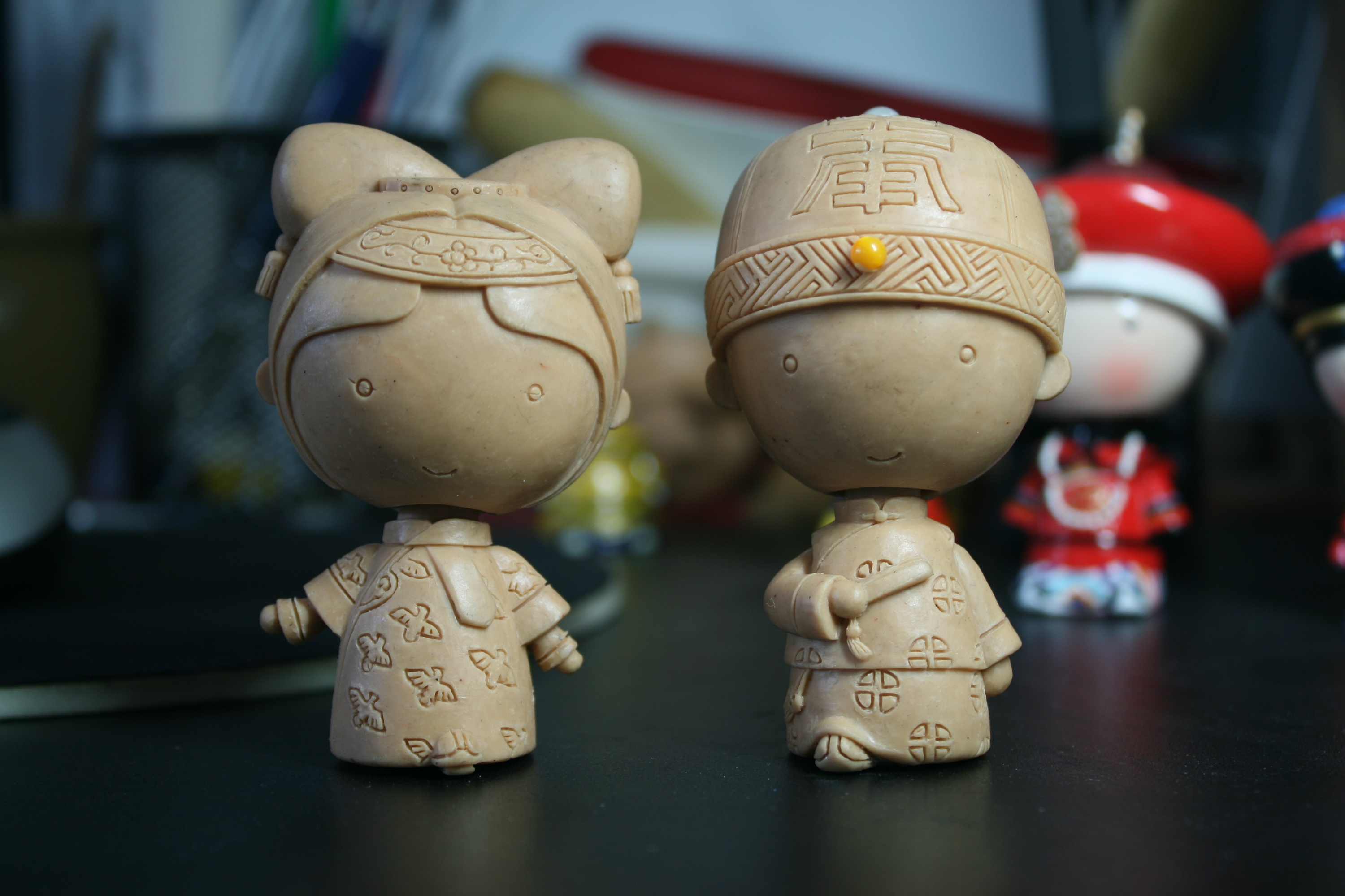 故宫娃娃泥稿大合集|手工艺|手办/模玩|泥人卢私定工作室 - 原创作品