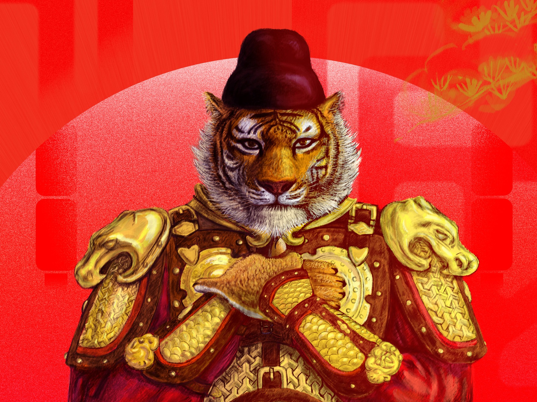 壬寅虎将拜年_陈宁naill站酷ZCOOL