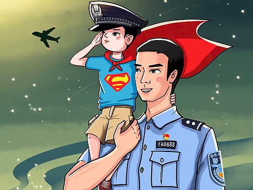 六一儿童节为国家移民局创作的插画作品