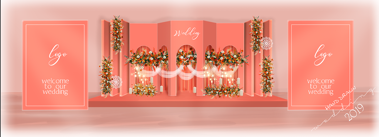 婚礼效果图（图ZMTU5MTk0MDQ0） - 舞台美术 - 站酷设计师不言不雨原创素材 - 站酷ZCOOL