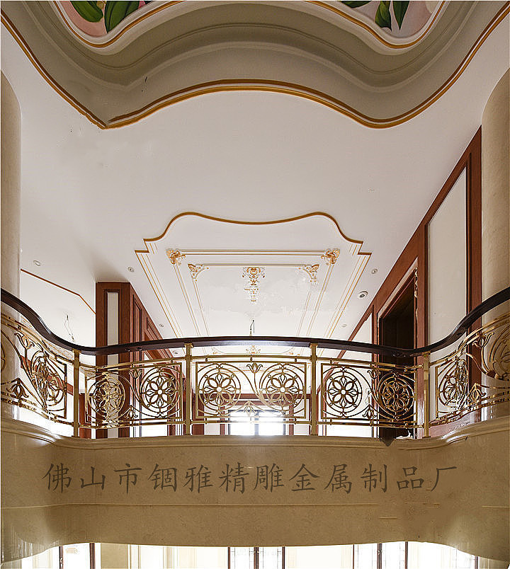 铝艺雕花镀金别墅旋转楼梯护栏（图ZMjAzMTcxMDU2） - 其他工业/产品 - 站酷设计师锢雅17727322215原创素材 - 站酷ZCOOL