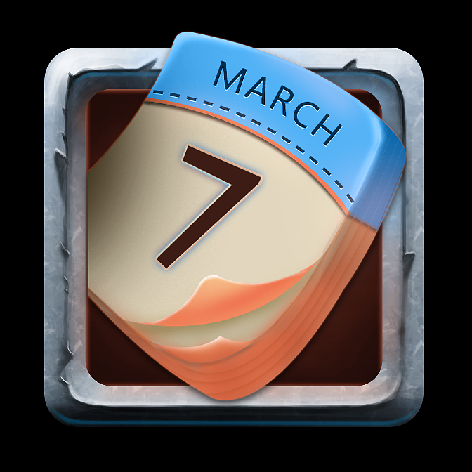 石头质感图标一枚-日历