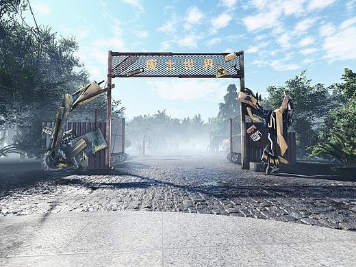 废土世界主题街区美陈打造
