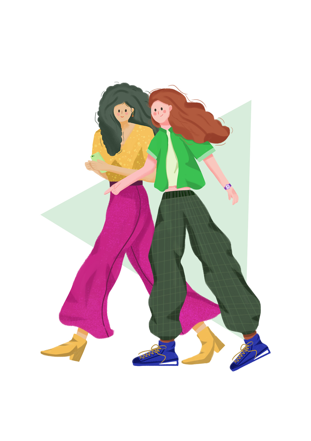 扁平风人物插画