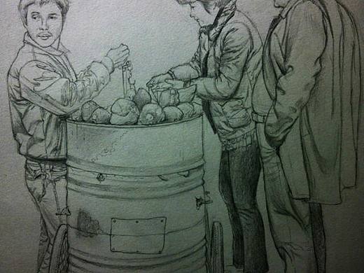 速写，宁波街头（个人主页-ZNjgxMjM3OTY=） - 绘画 - 站酷设计师枫奇原创素材 - 站酷ZCOOL